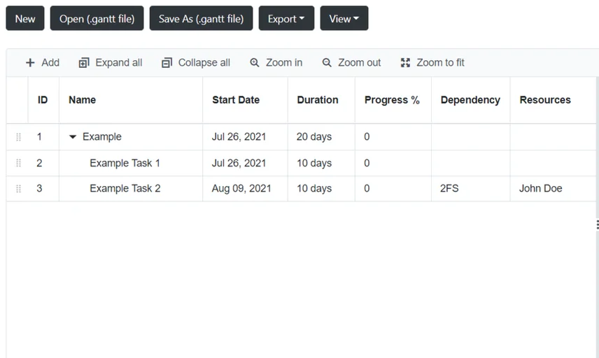 Online Gantt screenshot 2 of 3