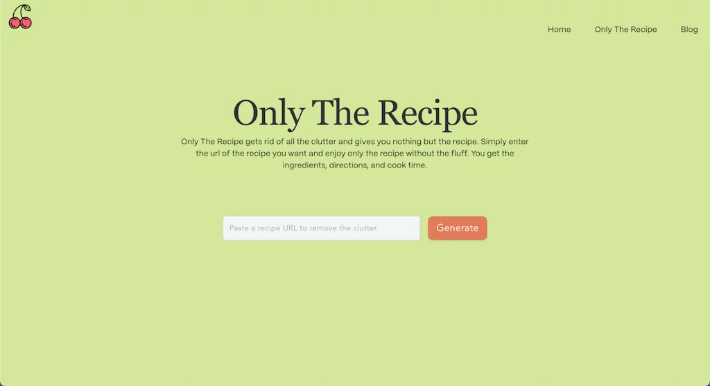 Only The Recipe screenshot 1 of 3