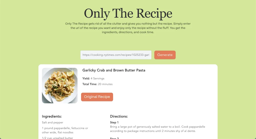 Only The Recipe screenshot 2 of 3