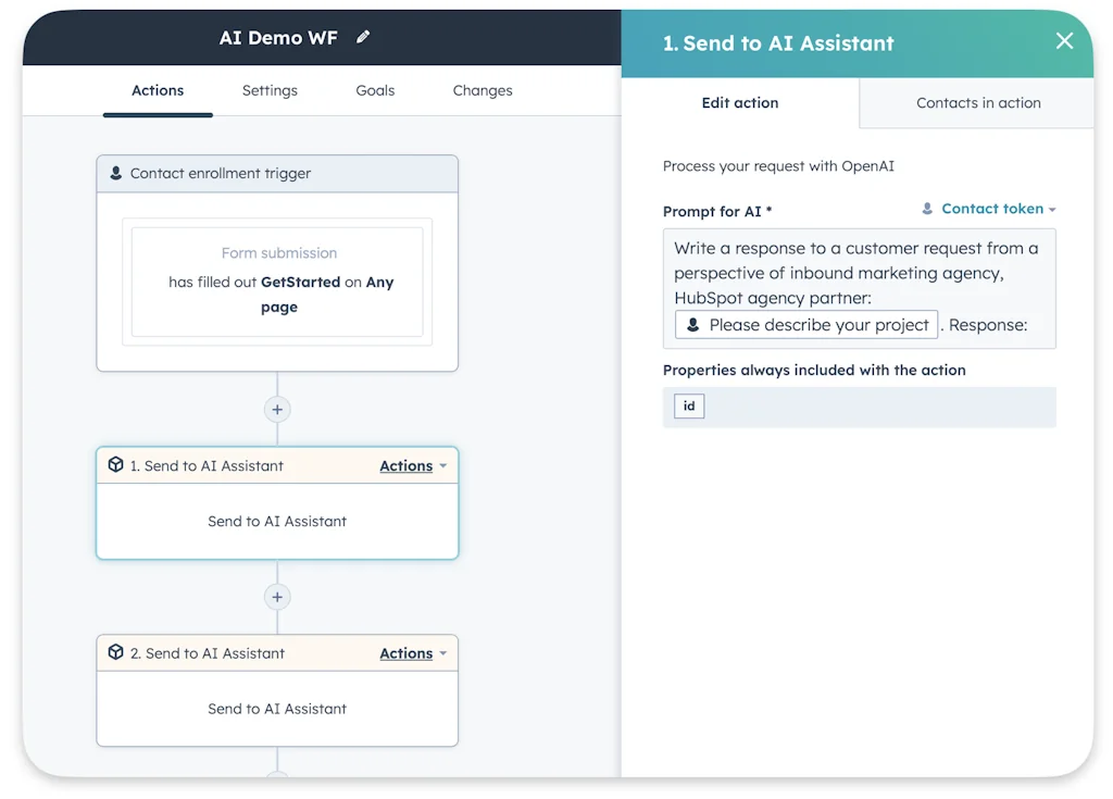 OpenAI in HubSpot CRM screenshot 3 of 3