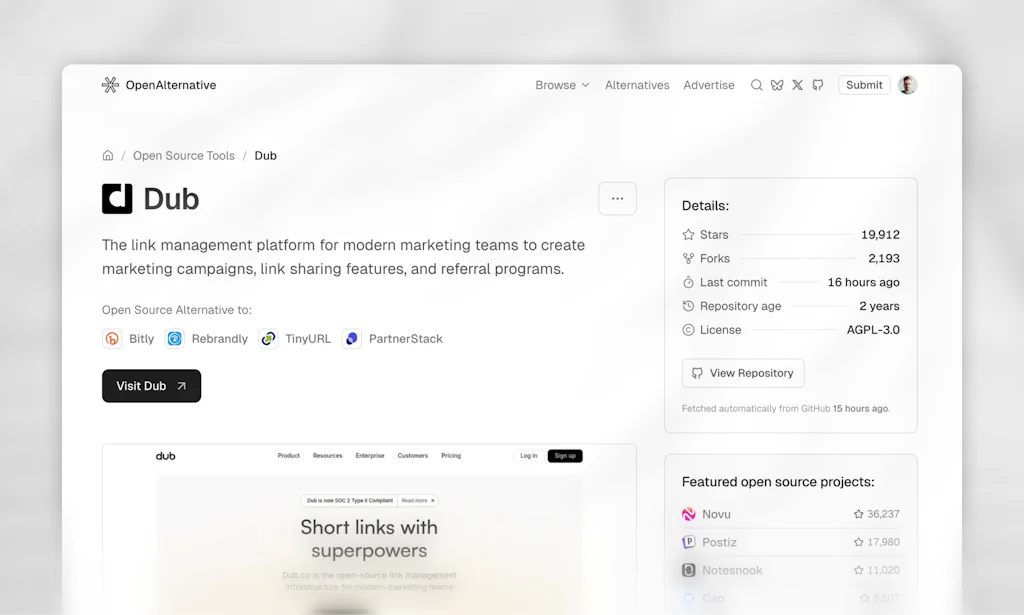 OpenAlternative screenshot 2 of 5