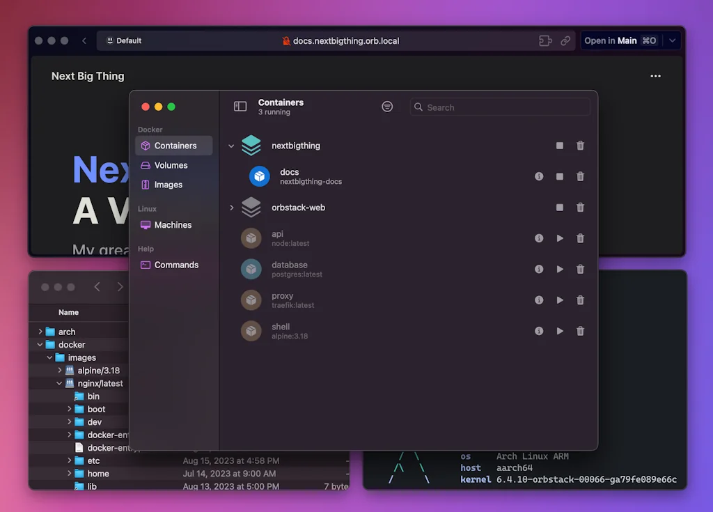 OrbStack screenshot 1 of 1