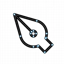 Outline to Single Stroke logo