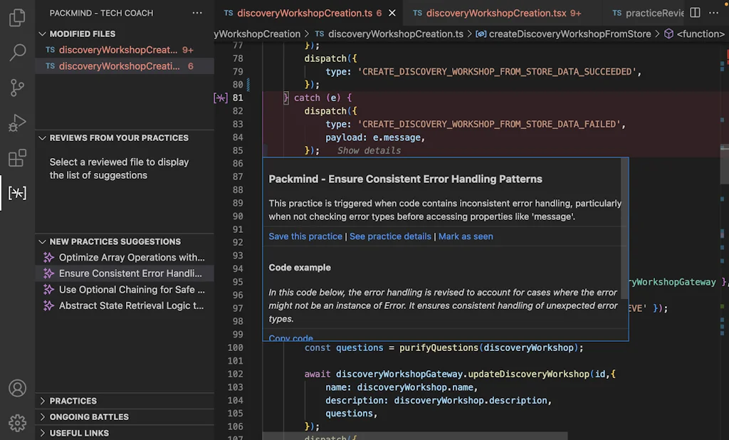 Packmind Tech Coach screenshot 3 of 5