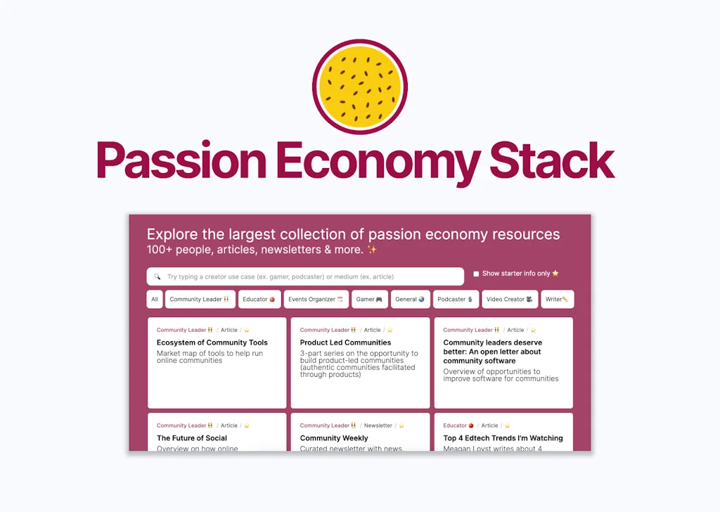 Passion Economy Stack screenshot 1 of 5