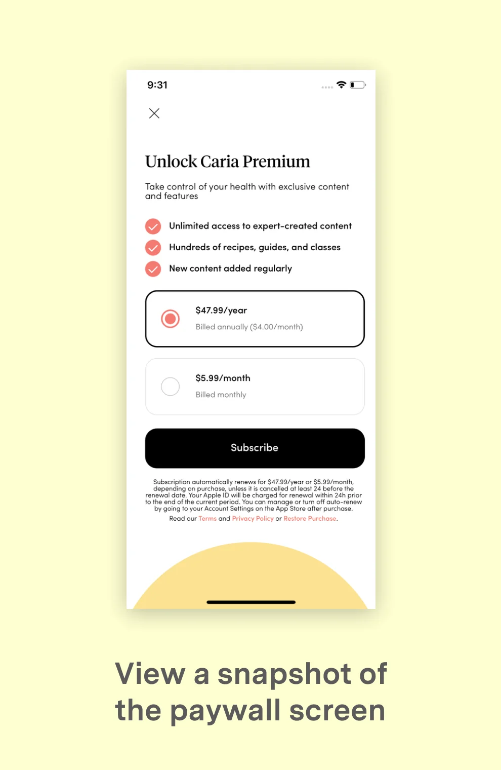Paywall Screens screenshot 4 of 7