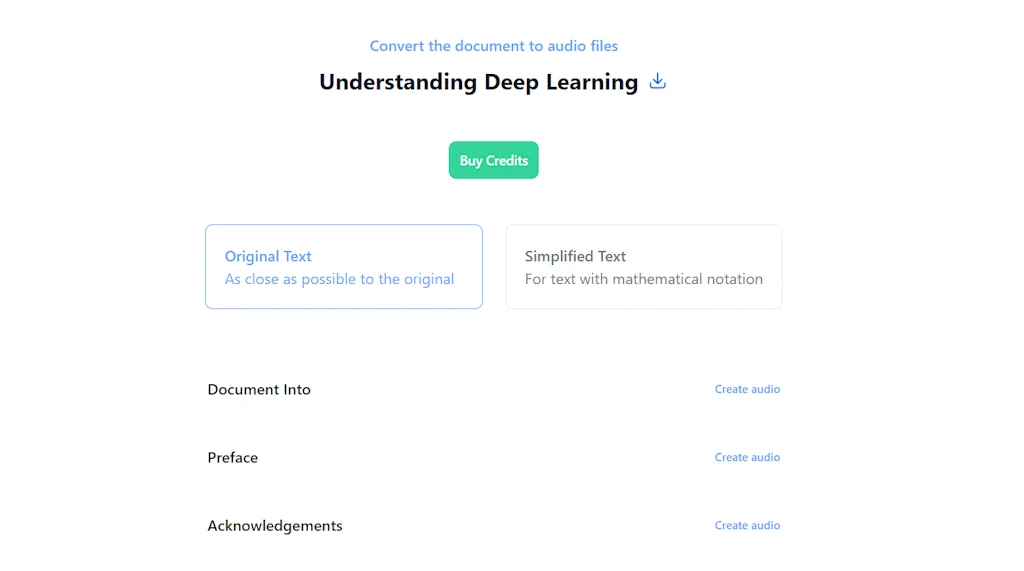 PDF to MP3 screenshot 2 of 3