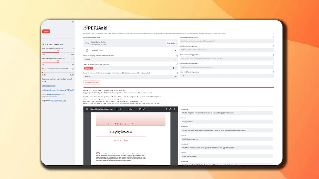 PDF2Anki screenshot 2 of 3
