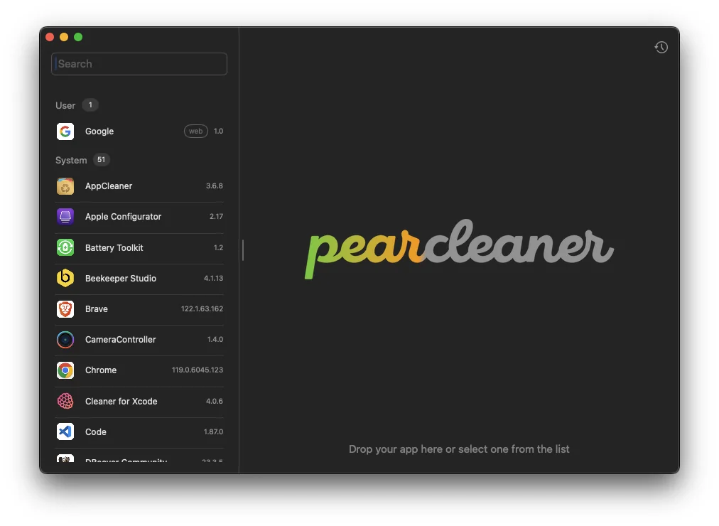 Pearcleaner screenshot 1 of 3