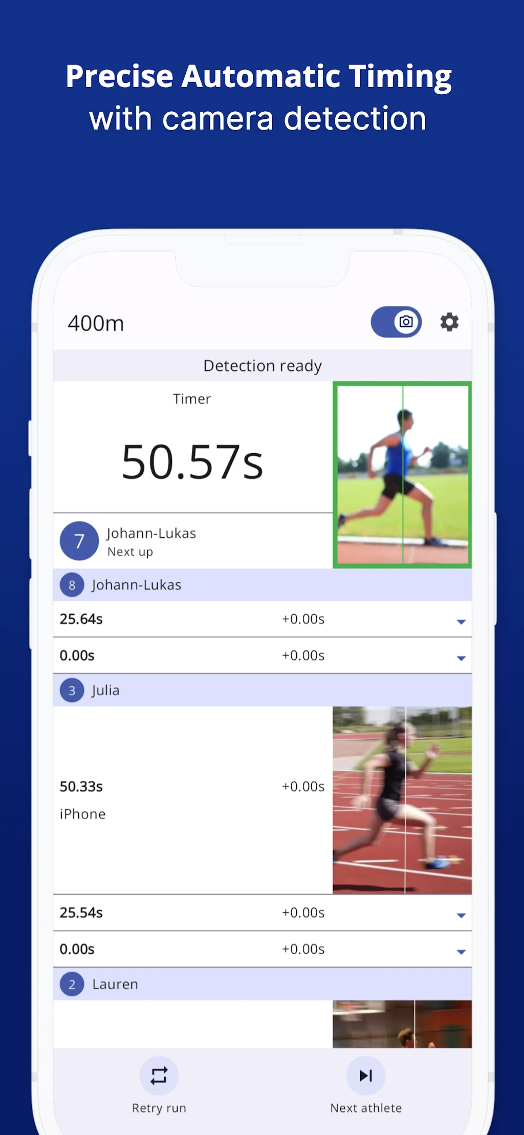 Photo Finish: Sprint Timing App screenshot 2 of 7