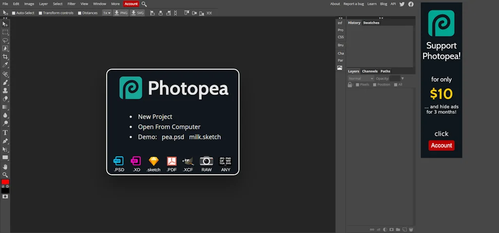 Photopea screenshot 1 of 3