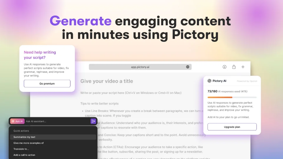 Pictory screenshot 1 of 3