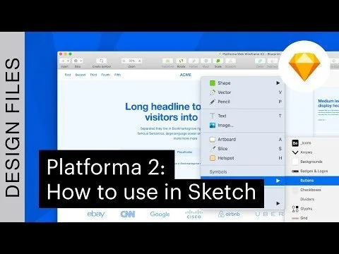 Platforma Wireframe Kit screenshot 1 of 6