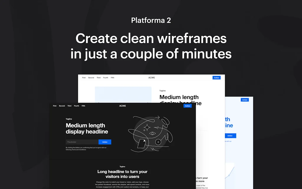 Platforma Wireframe Kit screenshot 2 of 6