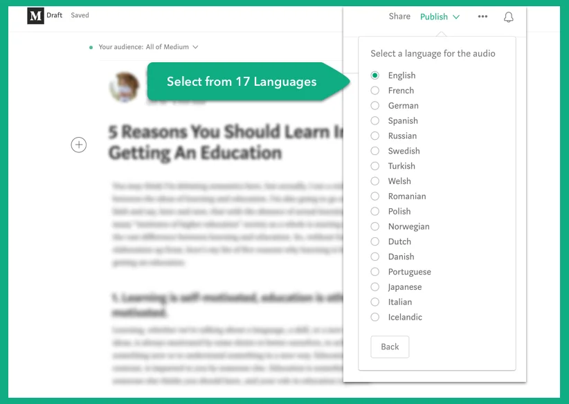 Play for Medium writers screenshot 5 of 7