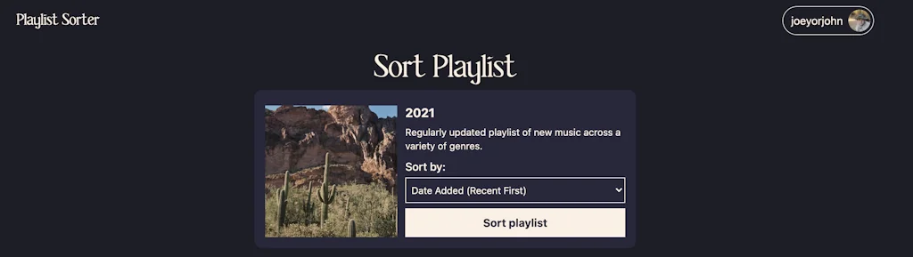 Playlist Sorter screenshot 3 of 3