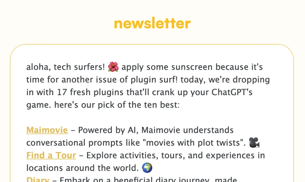 Plugin Surf screenshot 3 of 5