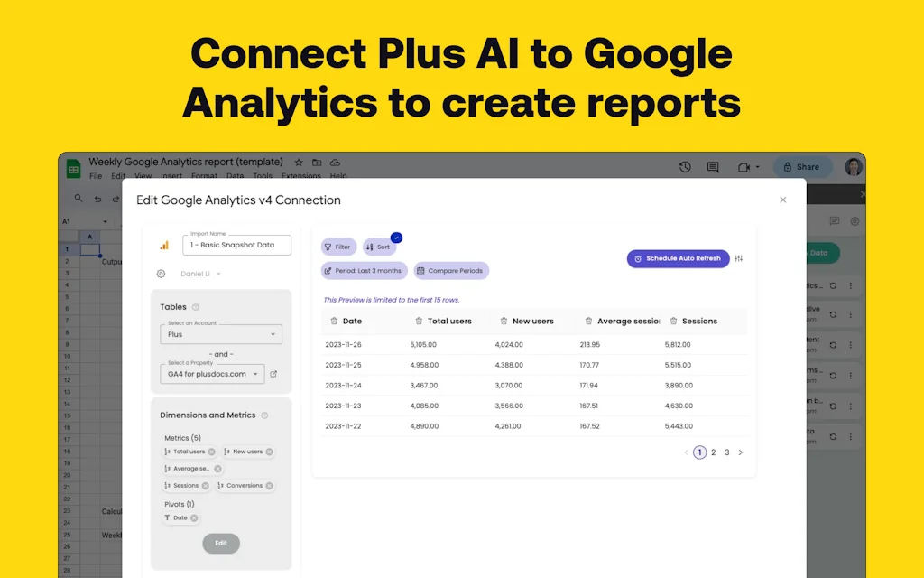 Plus AI Weekly Google Analytics Reports screenshot 3 of 6