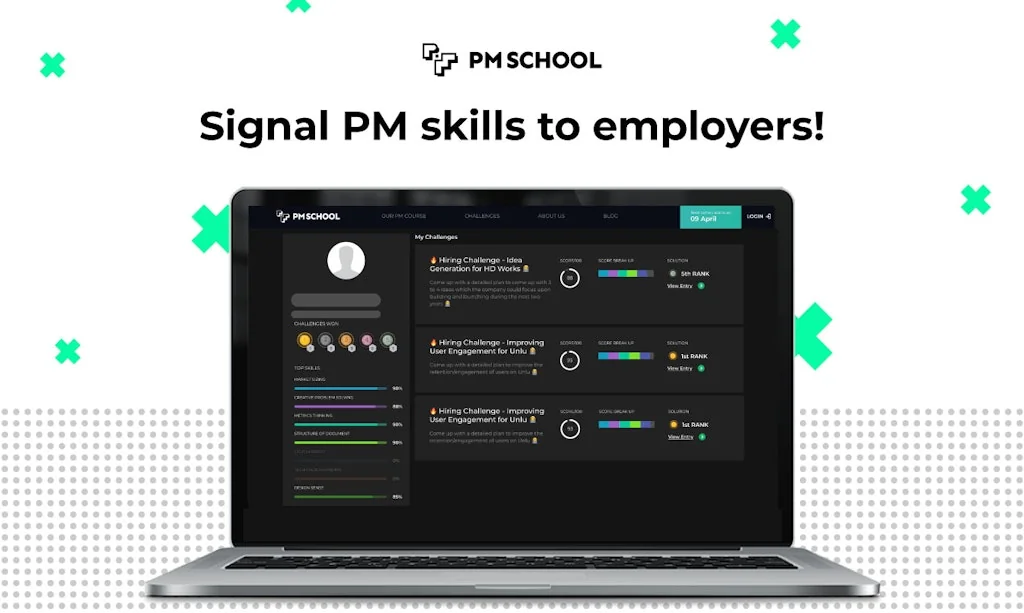 PM School Challenges (Dribbble for PMs) screenshot 2 of 4