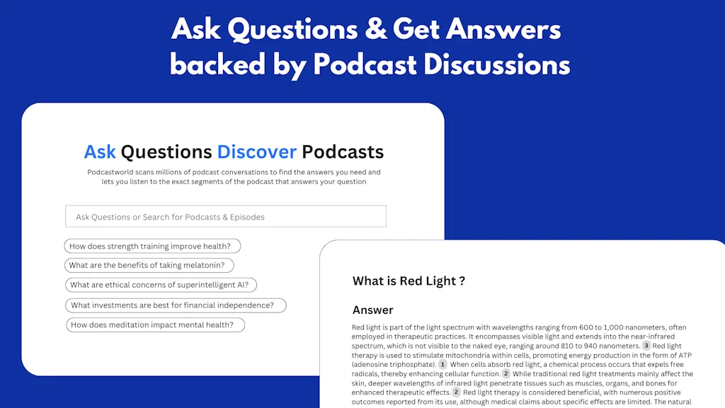 Podcastworld.io- Perplexity for Podcasts screenshot 1 of 3
