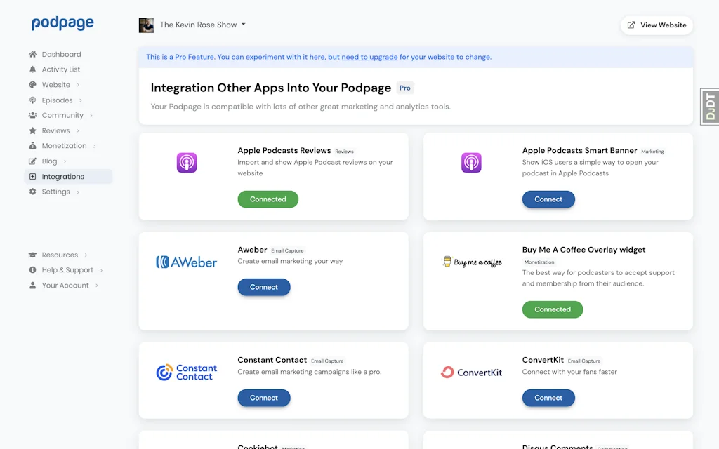 Podpage: Podcast Websites screenshot 3 of 6