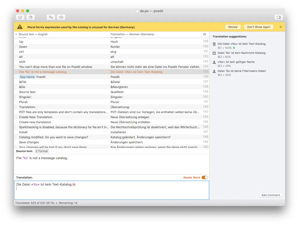 Poedit screenshot 2 of 2