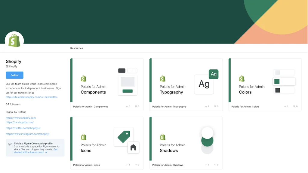 Polaris for Admin Figma UI kit screenshot 1 of 3