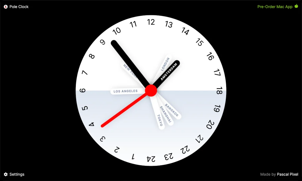 Pole Clock screenshot 2 of 3