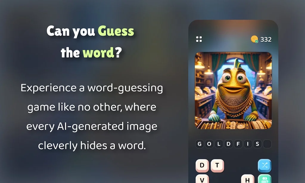 Popcorn: Guess word in AI-Generated pics screenshot 2 of 5