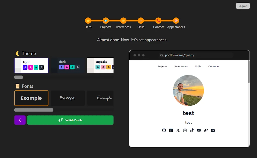Portfolio2me screenshot 2 of 8