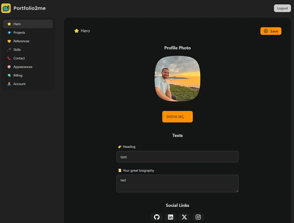 Portfolio2me screenshot 3 of 8