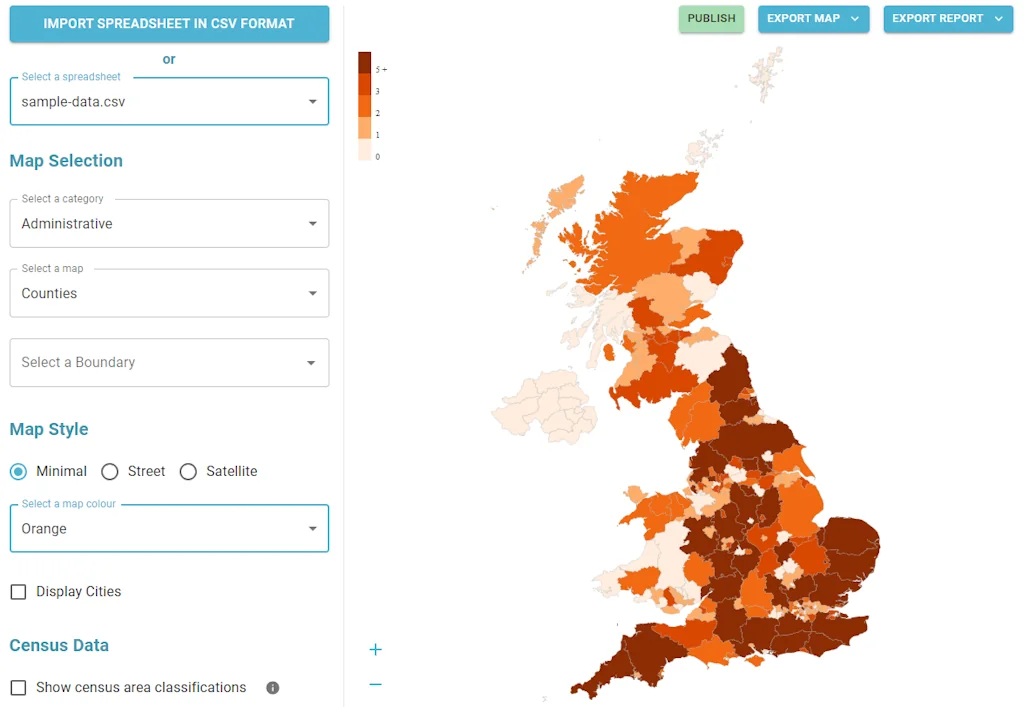 Postcodeheatmap screenshot 1 of 4