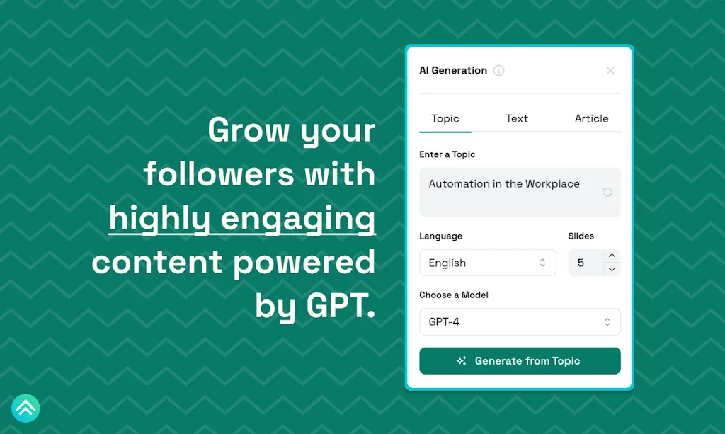 PostNitro - AI Carousel Post Generator screenshot 2 of 6