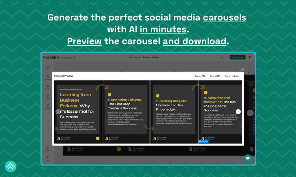 PostNitro - AI Carousel Post Generator screenshot 6 of 6