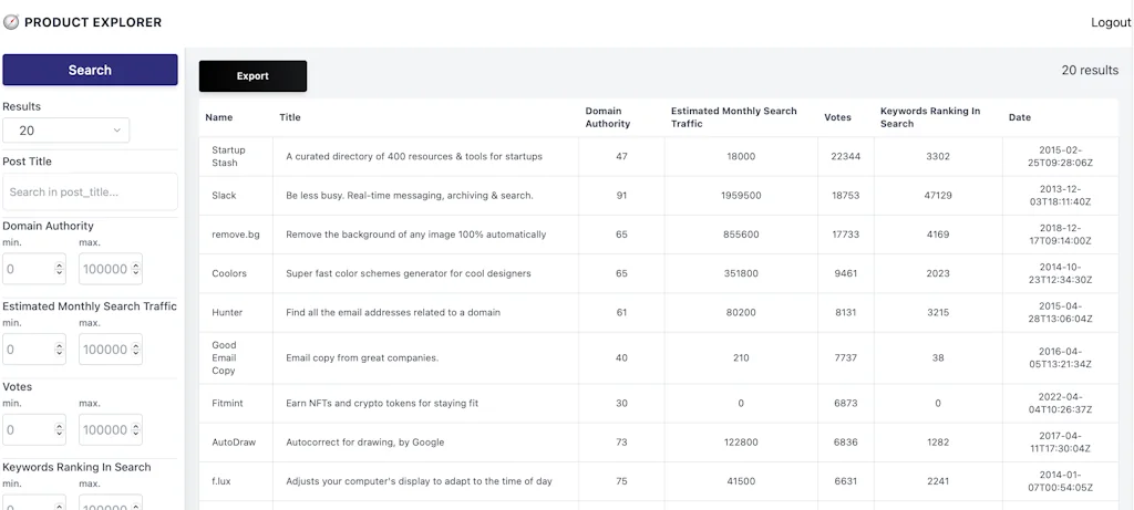 Product Explorer screenshot 1 of 4