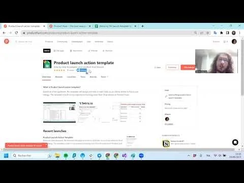 Product launch action template screenshot 1 of 3