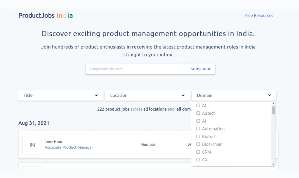 ProductJobs India screenshot 1 of 3