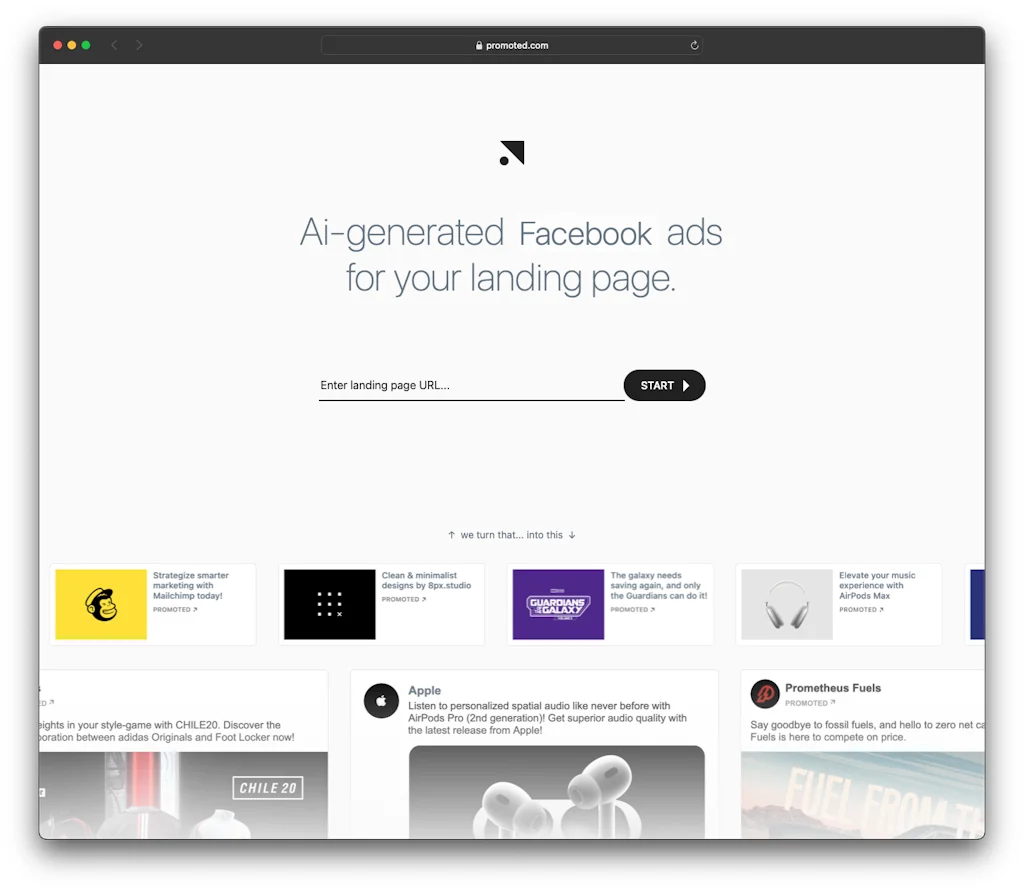 Promoted.com screenshot 1 of 5