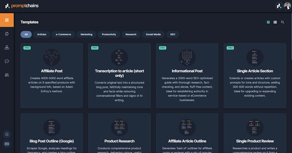 Promptchains screenshot 3 of 4