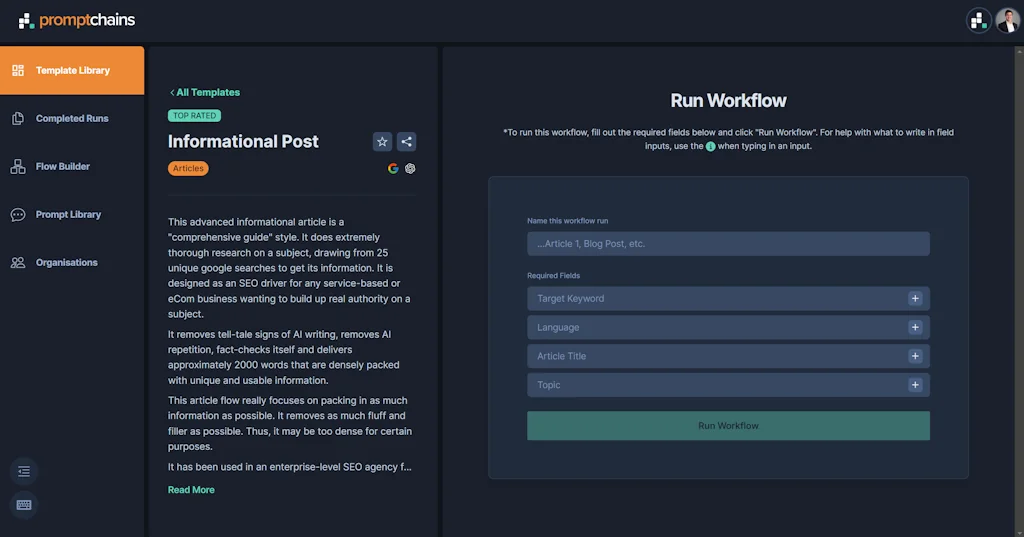 Promptchains screenshot 4 of 4