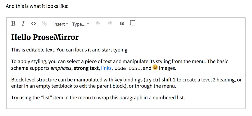 ProseMirror screenshot 1 of 3