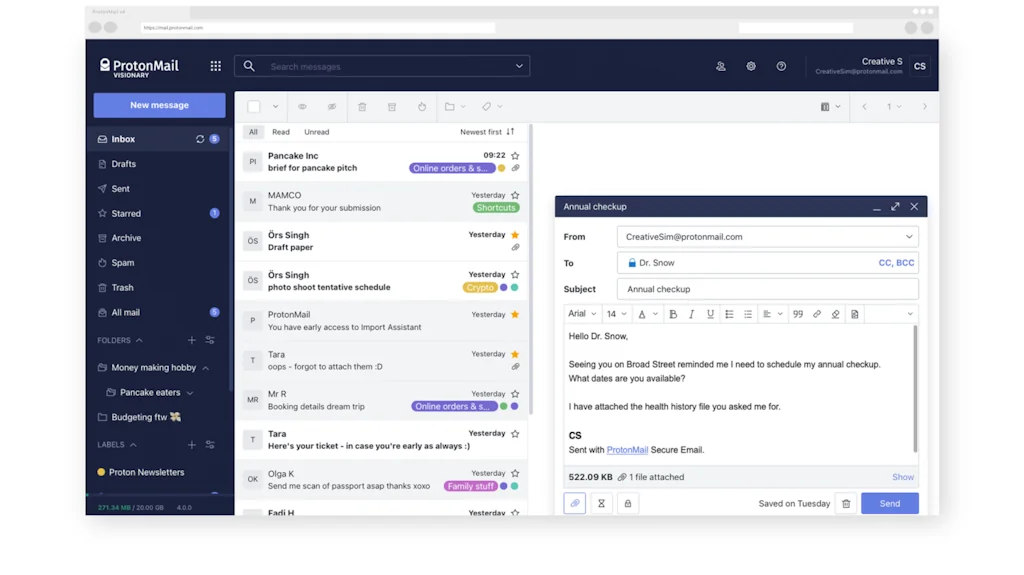 ProtonMail screenshot 2 of 5
