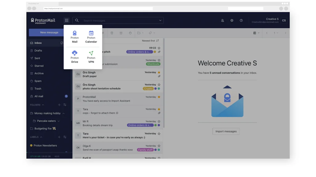 ProtonMail screenshot 4 of 5