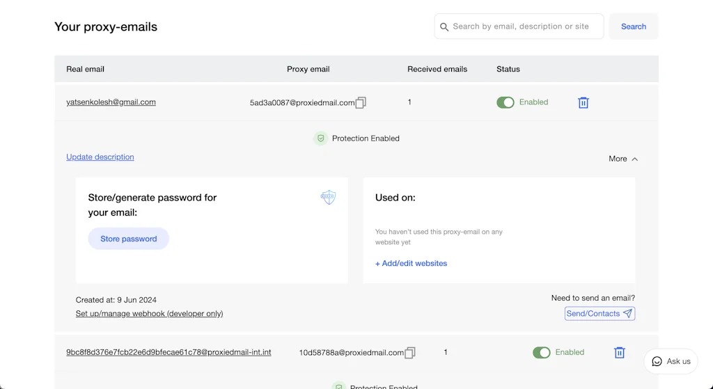 ProxiedMail screenshot 2 of 2