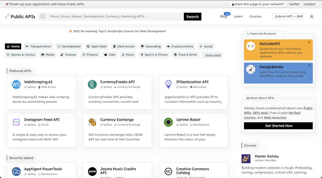 Public APIs screenshot 1 of 7