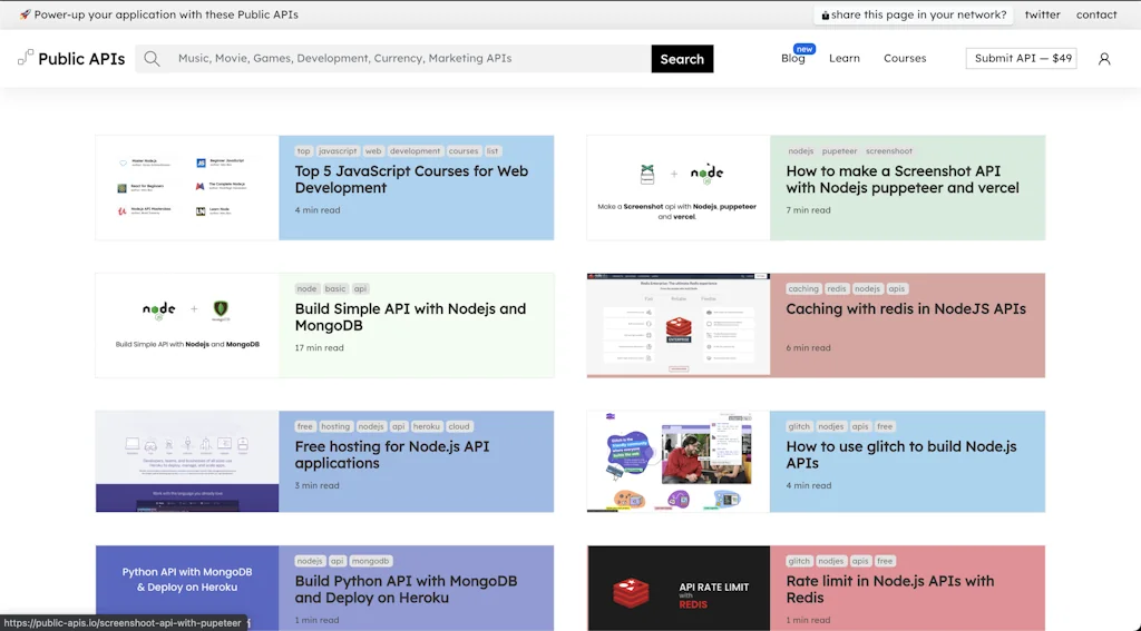 Public APIs screenshot 3 of 7