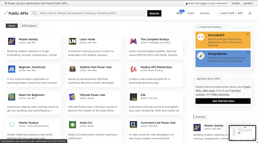 Public APIs screenshot 6 of 7