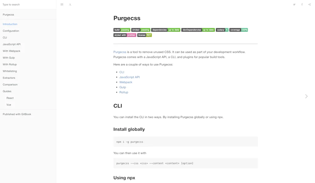 Purgecss screenshot 2 of 2