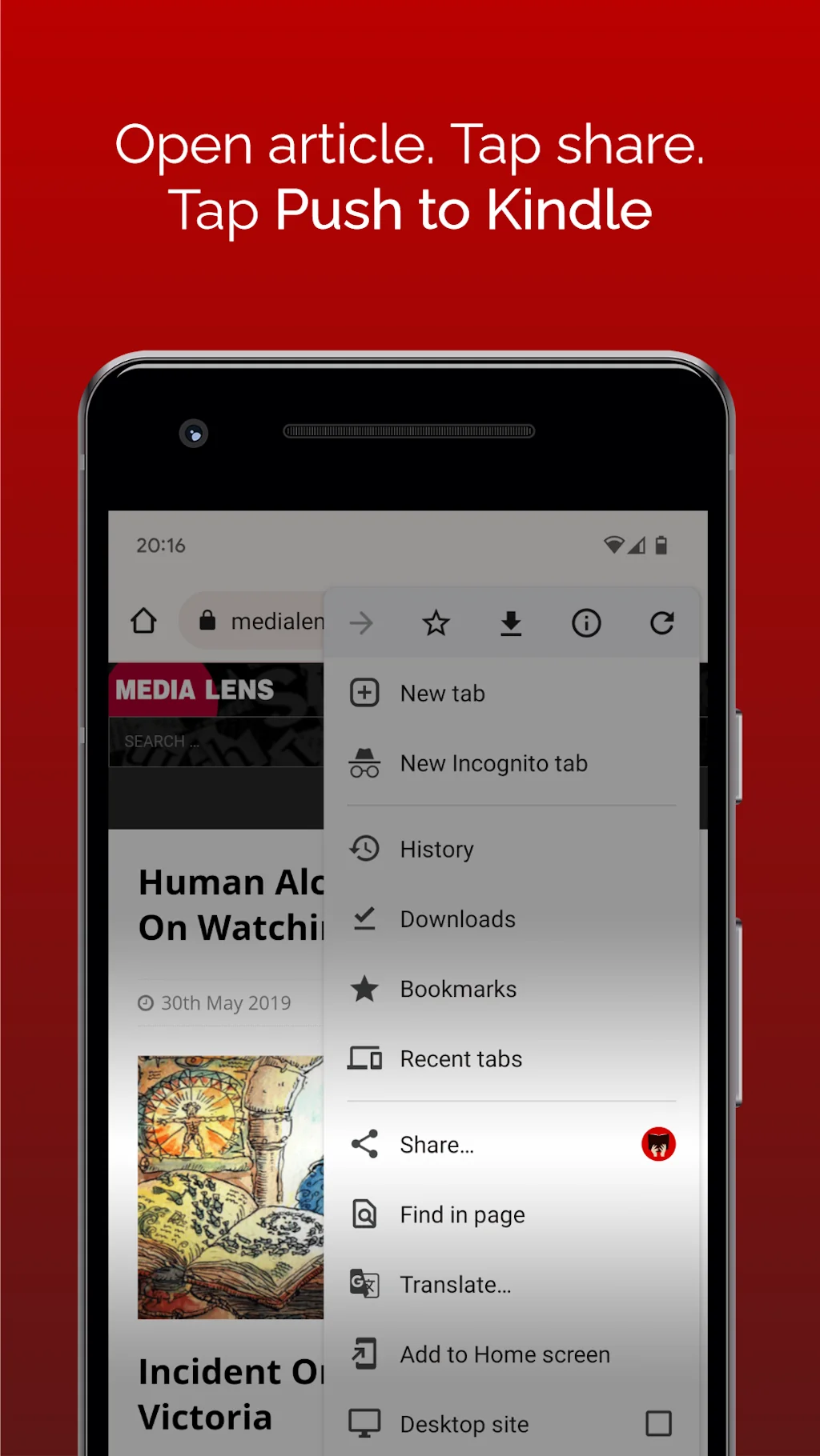 Push to Kindle screenshot 3 of 6