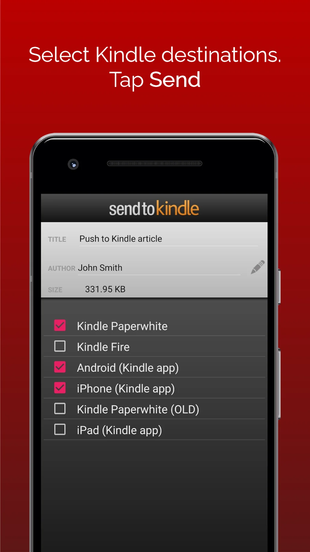 Push to Kindle screenshot 5 of 6